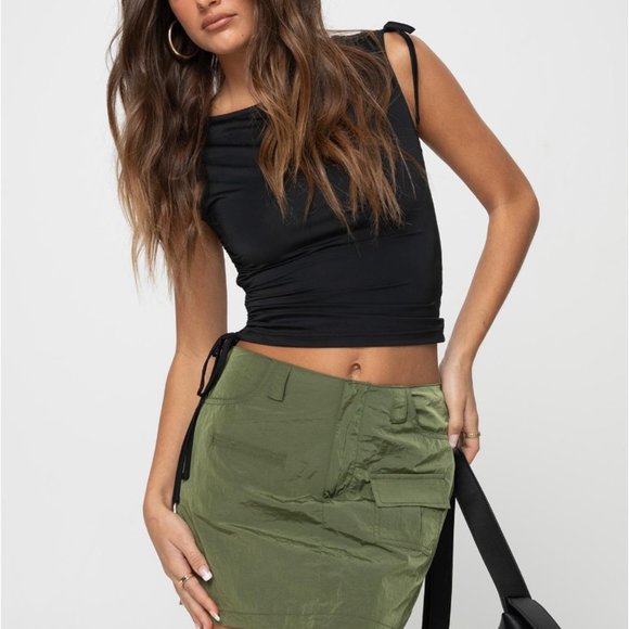 Princess Polly Cargo Mini Skirt - Olive - Picture 2 of 3